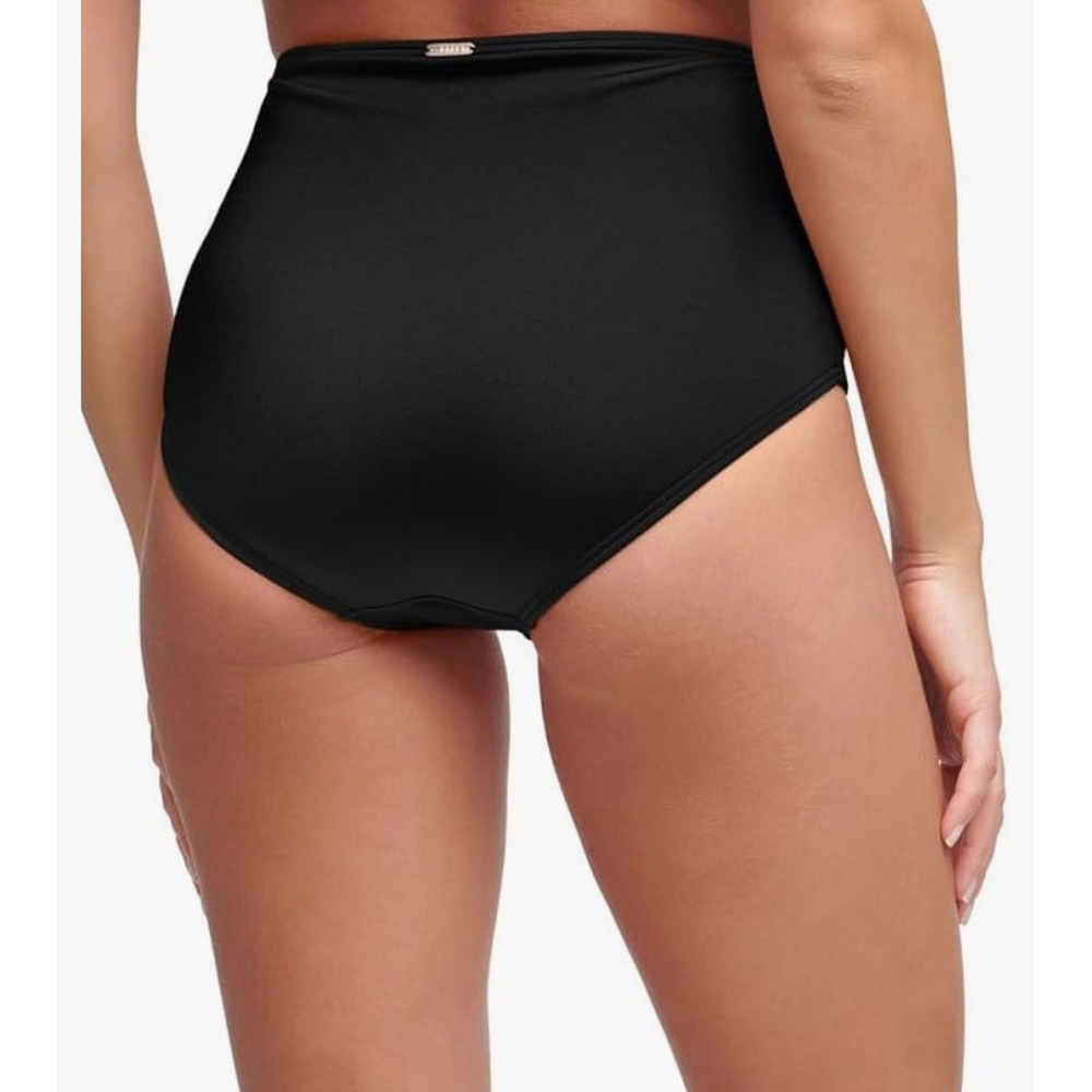 Calvin Klein Women's Molded Underwire Swim Bikini Top & Pleated Bottom Black XL - Picture 6 of 11